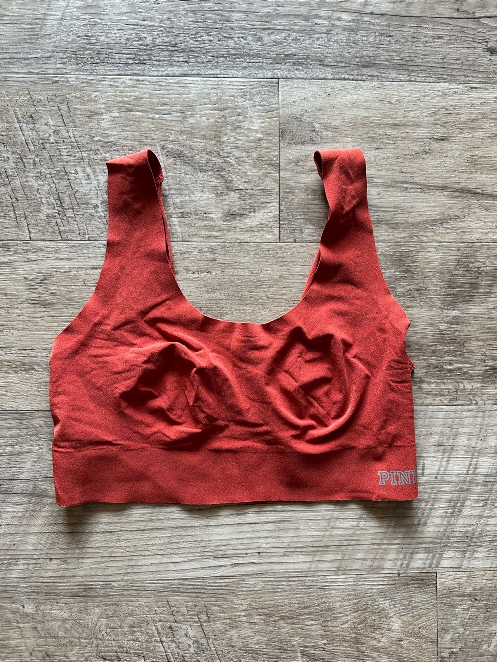 PINK Victoria's Secret Seamless Scoop Bralette in Rust